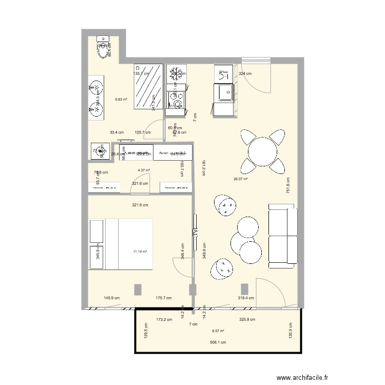 A 710 PLAN ALTERNATIF 3. Plan de 0 pièce et 0 m2