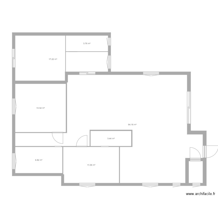 maison avec agrandissement . Plan de 0 pièce et 0 m2