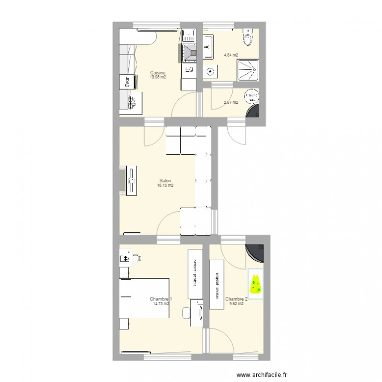 3emeetage. Plan de 0 pièce et 0 m2