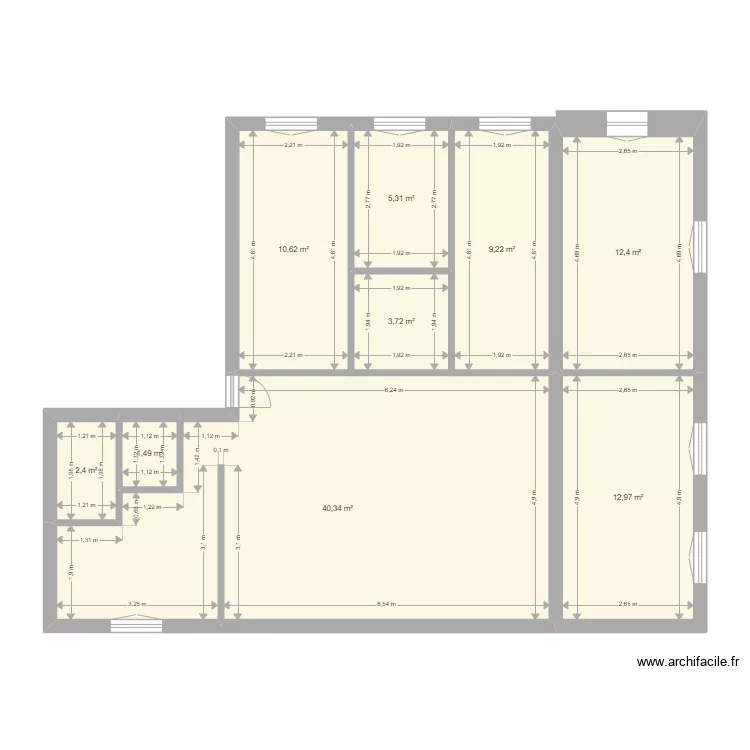 Moretton Rocher . Plan de 