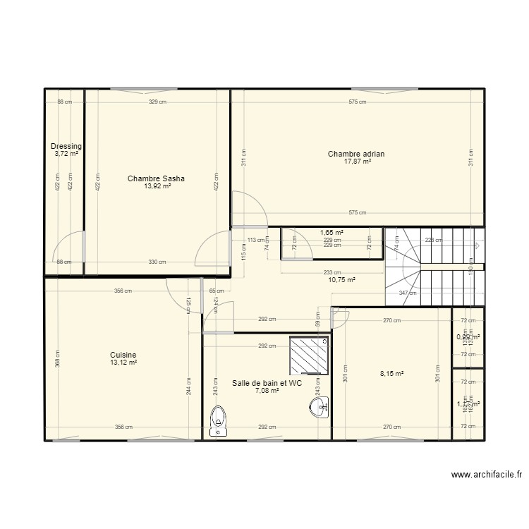 étage . Plan de 0 pièce et 0 m2