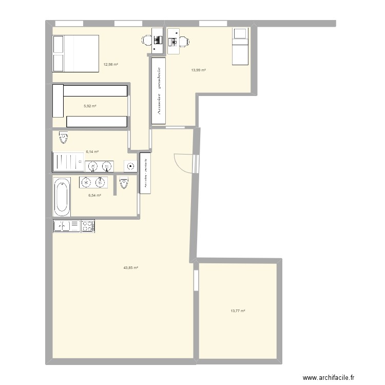 Soubeyran 3. Plan de 7 pièces et 103 m2