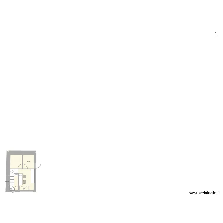 Rdc bis. Plan de 3 et 25 m² Rdc bis. Plan de 3 et 25 m²