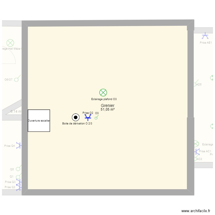 Implantation électrique Janvier 23. Plan de 0 pièce et 0 m2