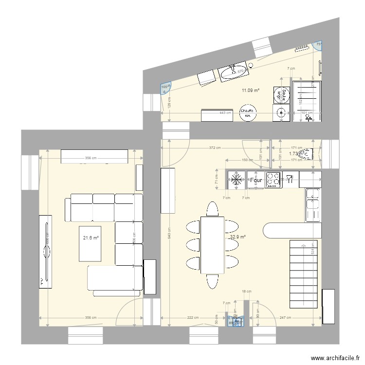Maison Planche CATTIN RDC 1. Plan de 0 pièce et 0 m2
