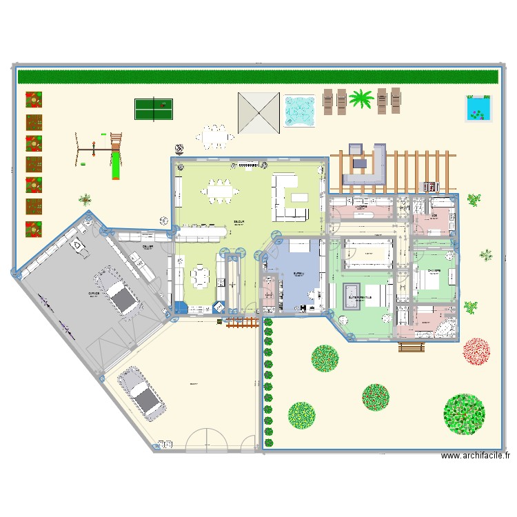 PLAN AC 7. Plan de 17 pièces et 846 m2