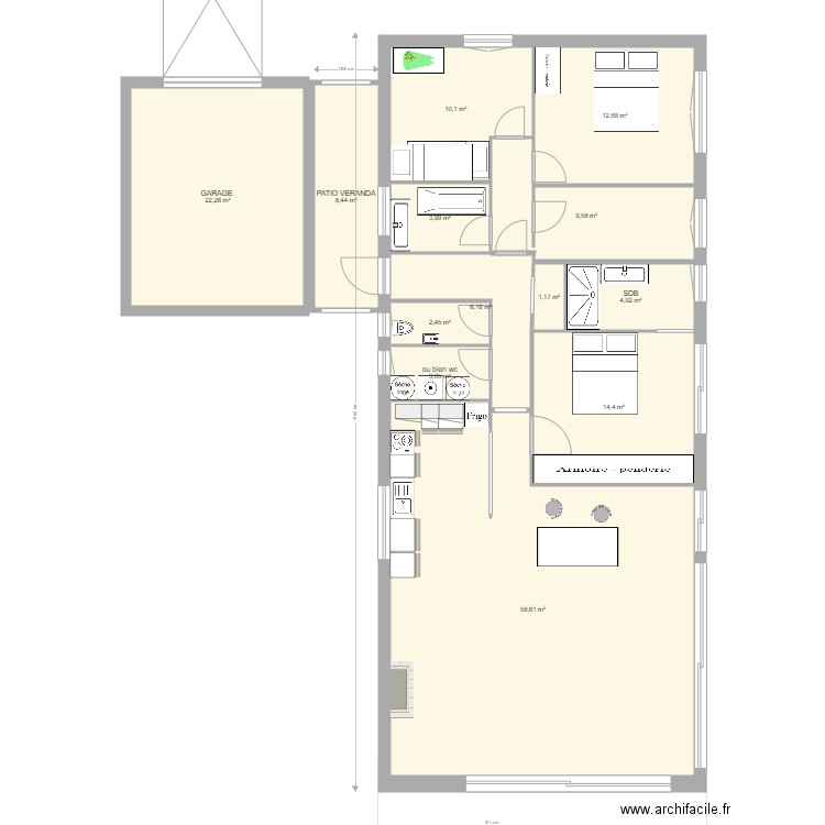 castaldo  atelier et  bernard . Plan de 0 pièce et 0 m2