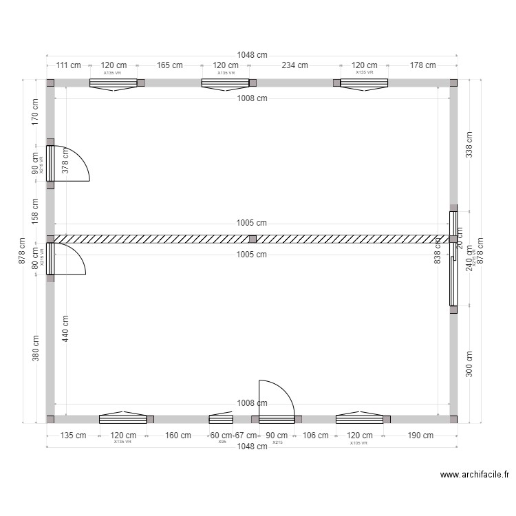 prette VS. Plan de 1 pièce et 82 m2