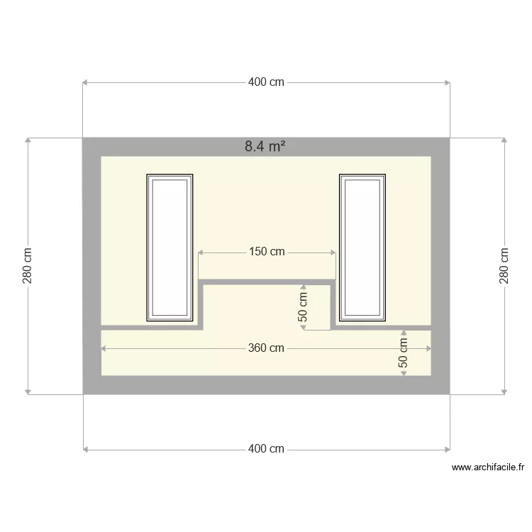 tete de lit. Plan de 
