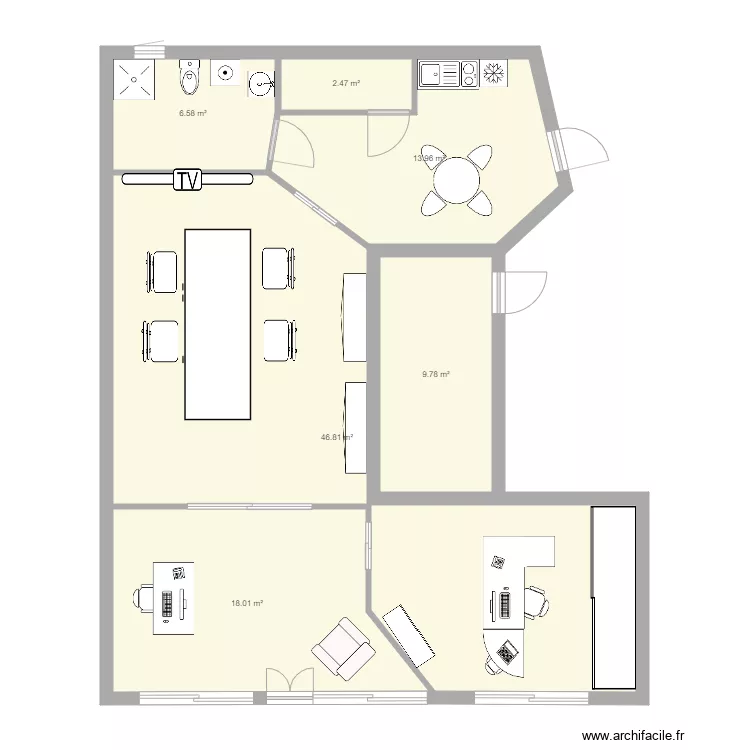 LOCAL CHATEAU D OLONNE. Plan de 