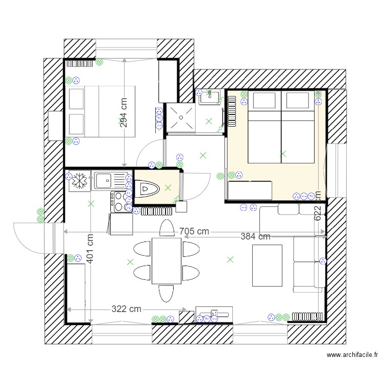 rez de chaussee DEFINITIF avec cotes. Plan de 0 pièce et 0 m2