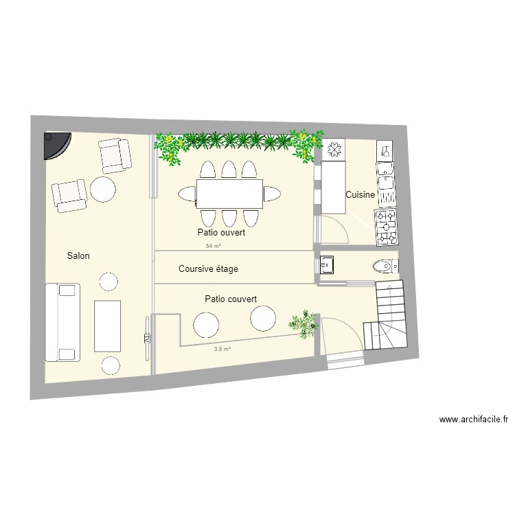 maison Sidi mimoun. Plan de 0 pièce et 0 m2