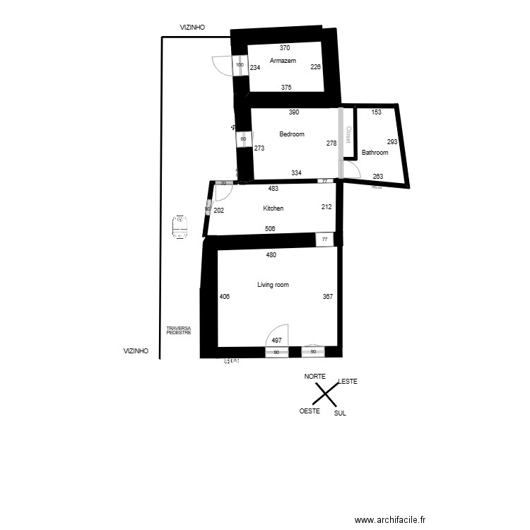 MESURES Casa Novo vierge. Plan de 0 pièce et 0 m2