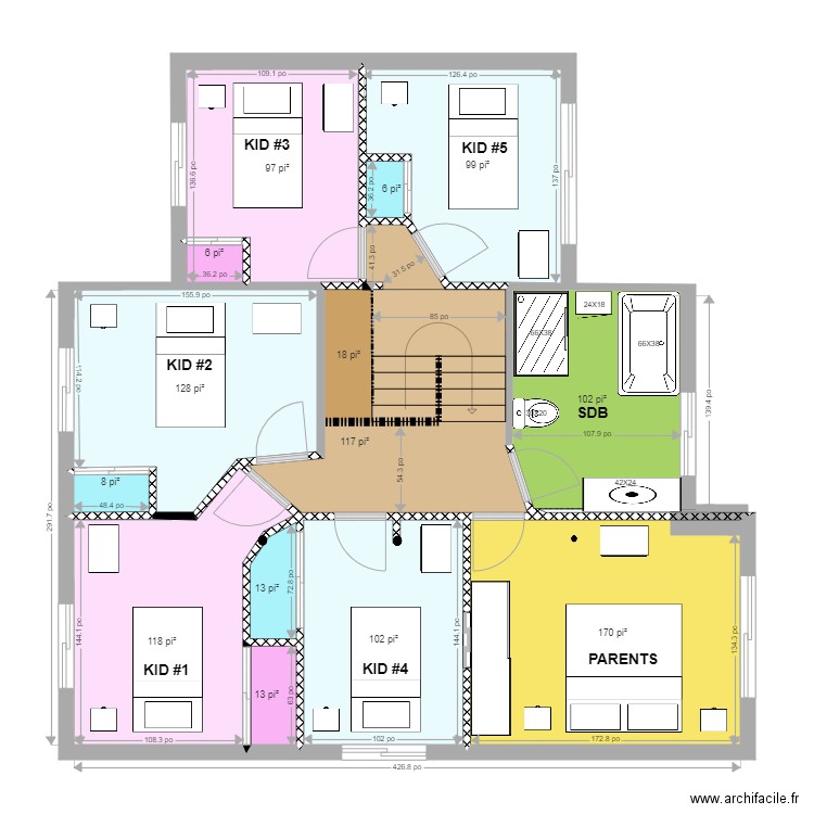 etag2 chablis7. Plan de 0 pièce et 0 m2