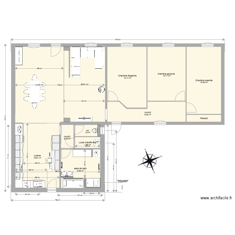 maison sallertaine. Plan de 0 pièce et 0 m2