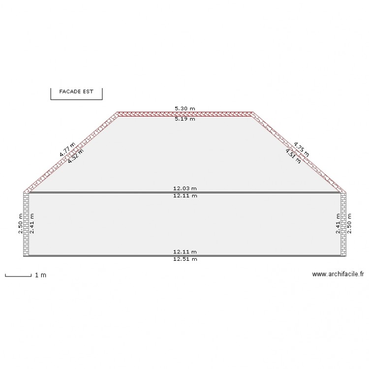 FACADE EST. Plan de 0 pièce et 0 m2