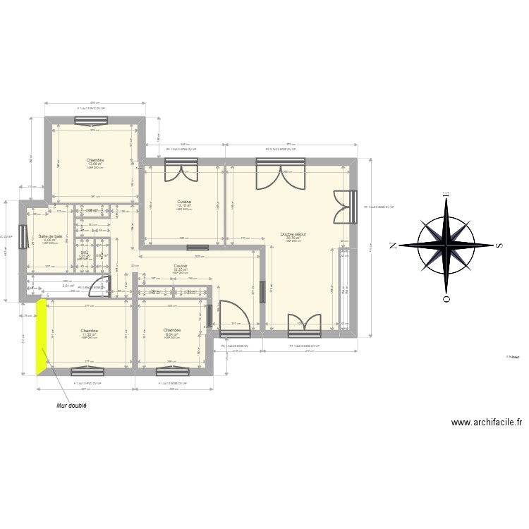 ML23019520. Plan de 14 pièces et 110 m2