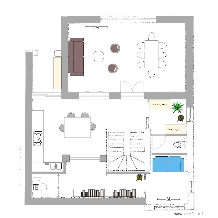 Cuisine move 6 v2. Plan de 0 pièce et 0 m2