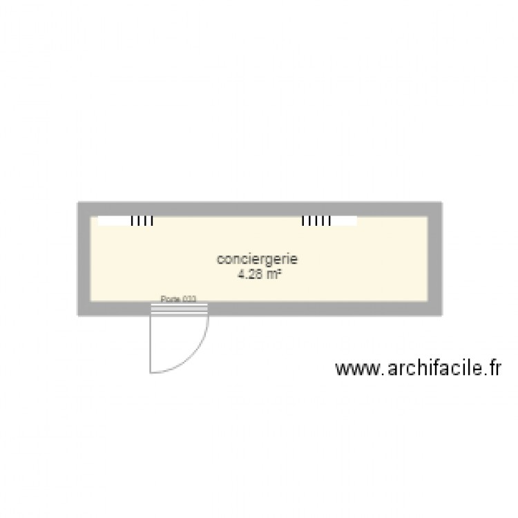 conciergerie 033. Plan de 0 pièce et 0 m2