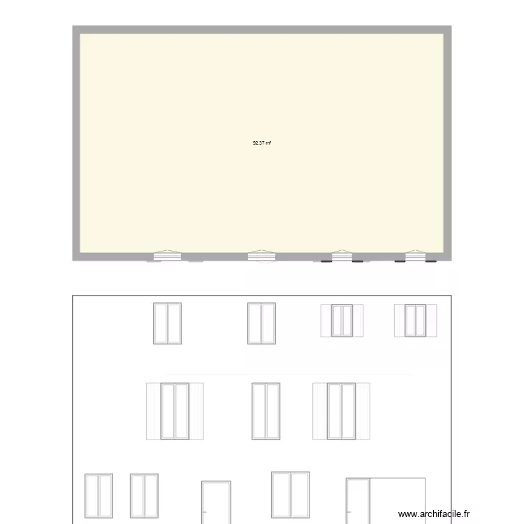 Facade 32 Souvenir THUIR. Plan de 
