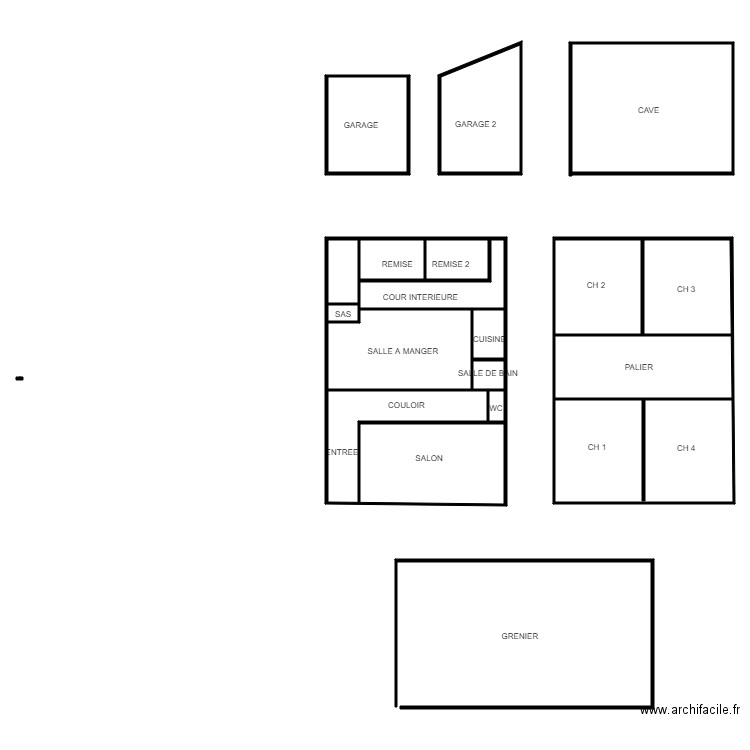 CROQUIS MAISON LORQUIN. Plan de 0 pièce et 0 m2