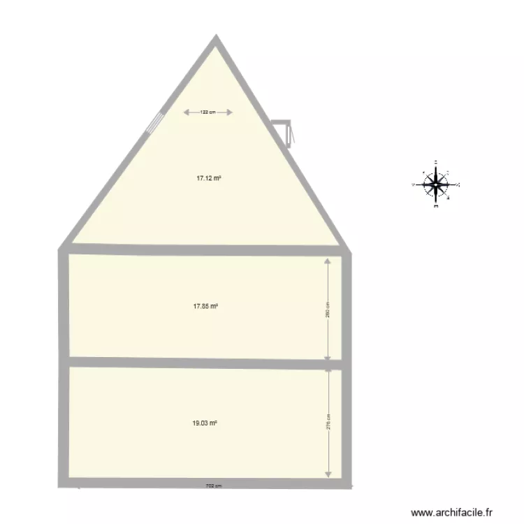 Facade avant travaux. Plan de 