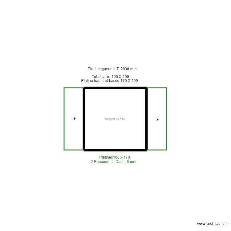 Etai Calanca . Plan de 3 pièces et 1 m2