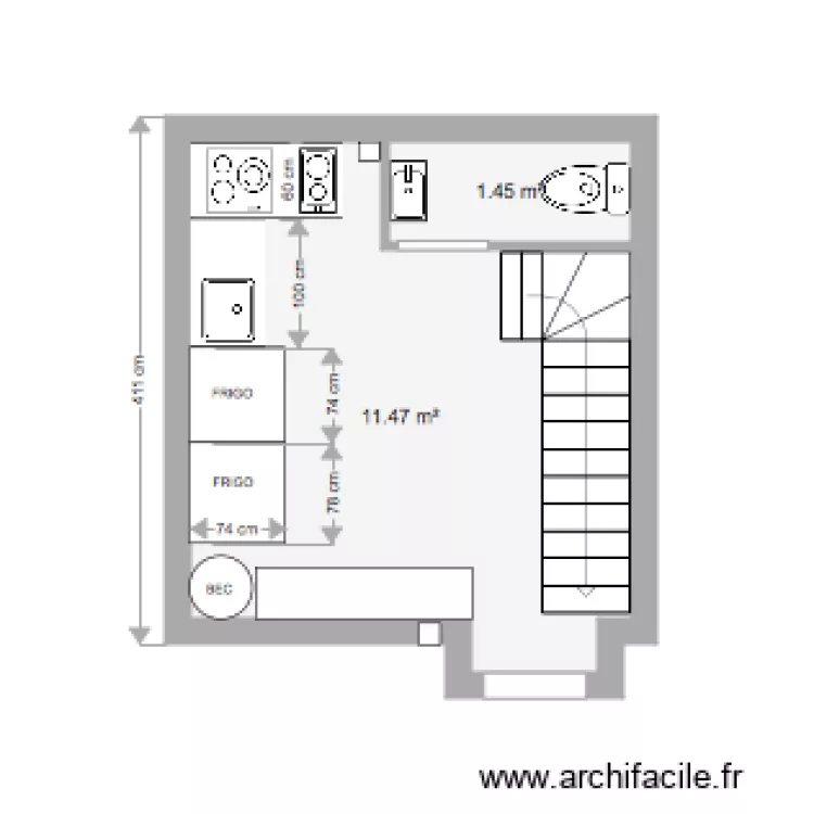 PLAN SOUS SOL BUBBLE S TEA. Plan de 
