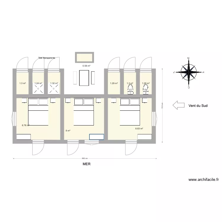 SudSud Maison Chauffeurs 3Chb V2 PETIT. Plan de 