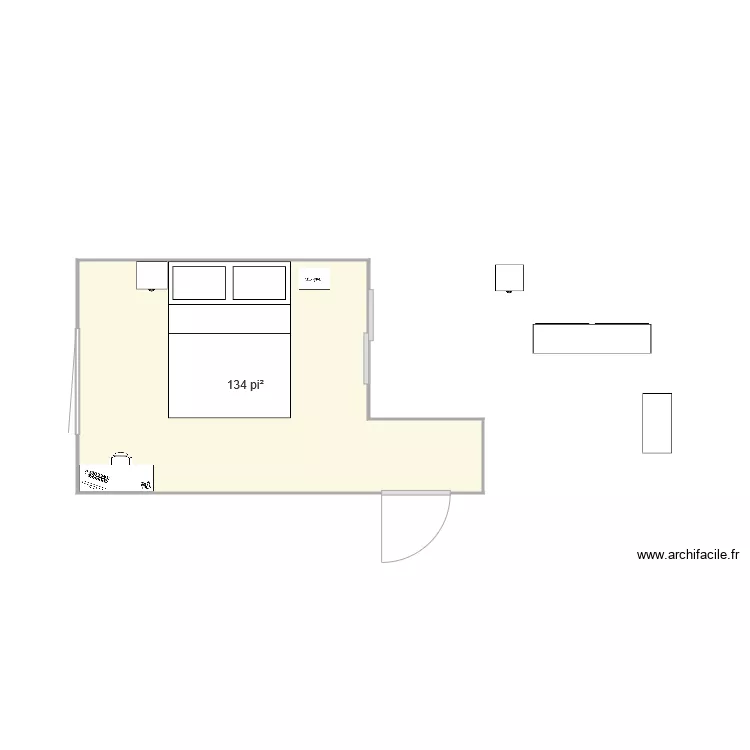 Chambre a Maude. Plan de 