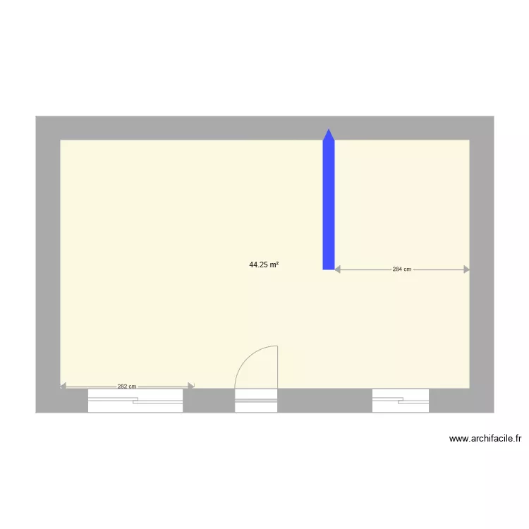 Maison les jaunais nue. Plan de 