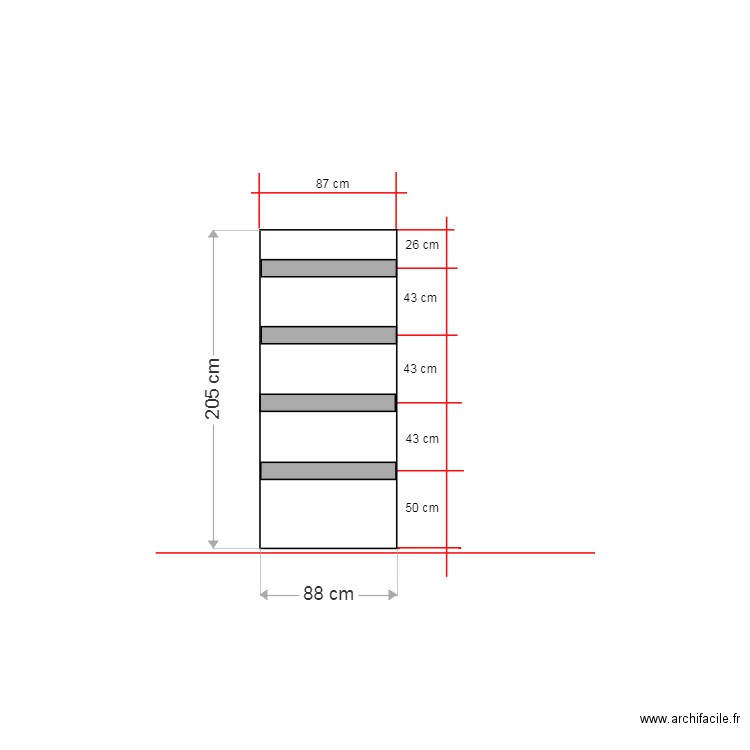Porte et renforts. Plan de 0 pièce et 0 m2