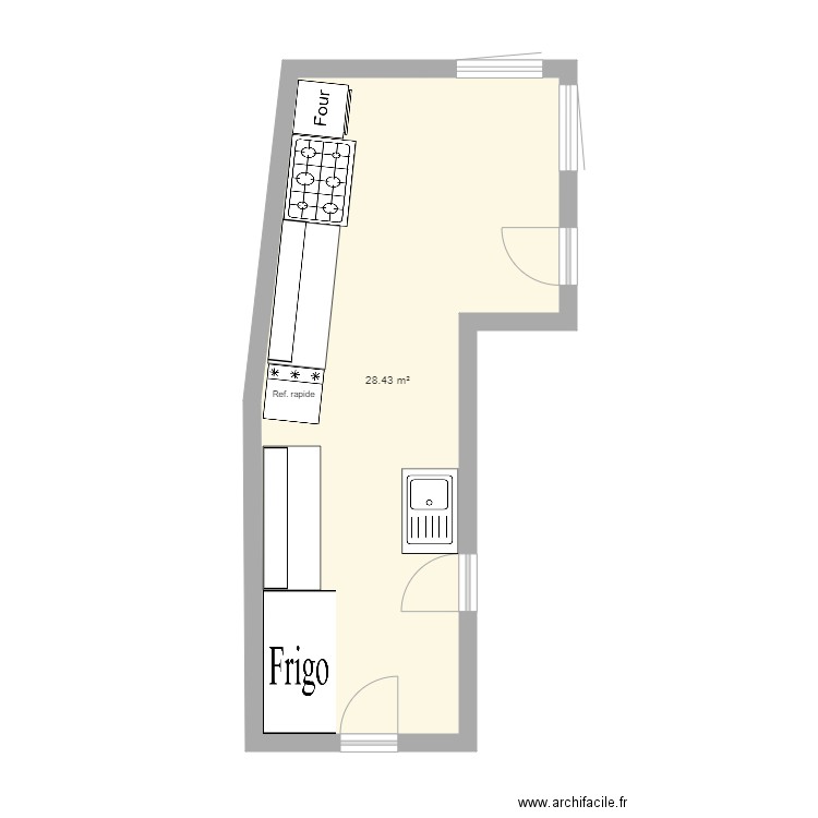 plan de cuisine 2. Plan de 0 pièce et 0 m2