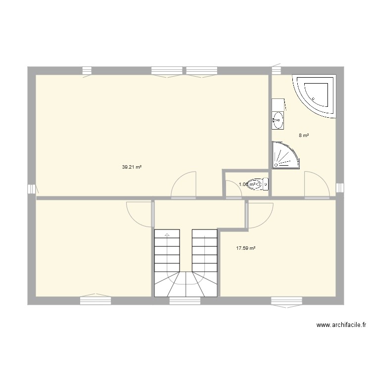 Maisin 3ème étage aménagement 2. Plan de 0 pièce et 0 m2