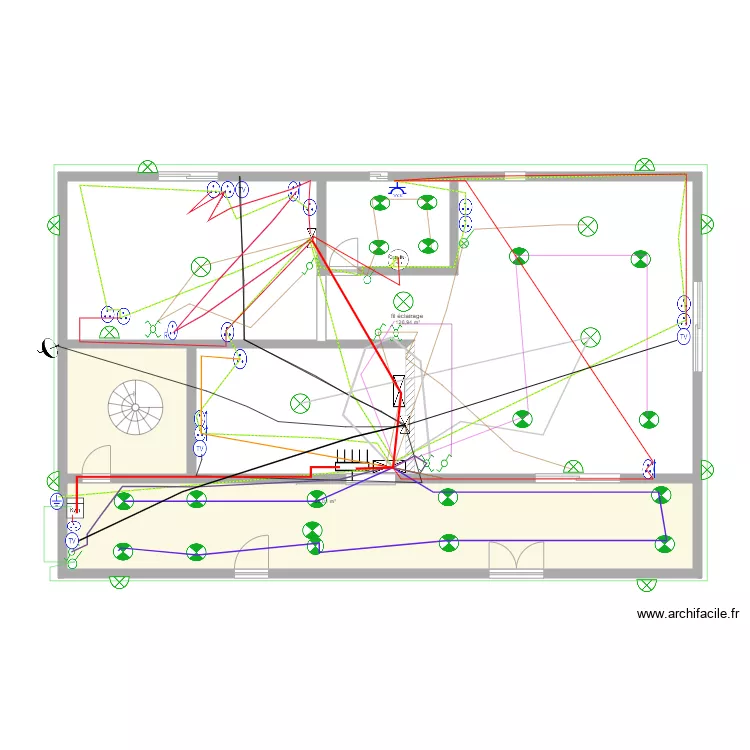 PLAN ARCHITECTURAL D'ÉLECTRICITÉ D'UN REZ DE CHAUSSEE 3. Plan de PLAN ARCHITECTURAL D'ÉLECTRICITÉ D'UN REZ DE CHAUSSEE 3. Plan de