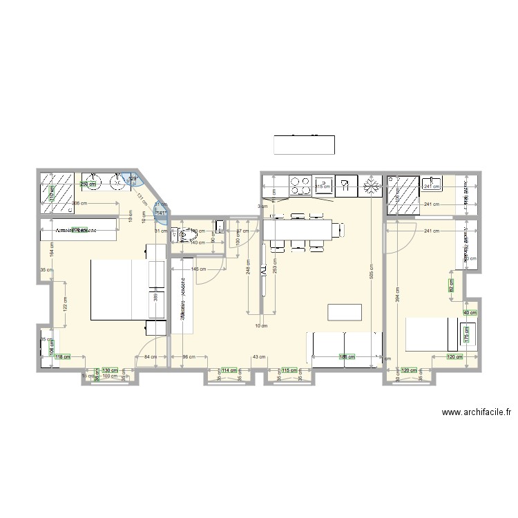 DUVIVIER 1ER ETAGE EN 3P. Plan de 0 pièce et 0 m2