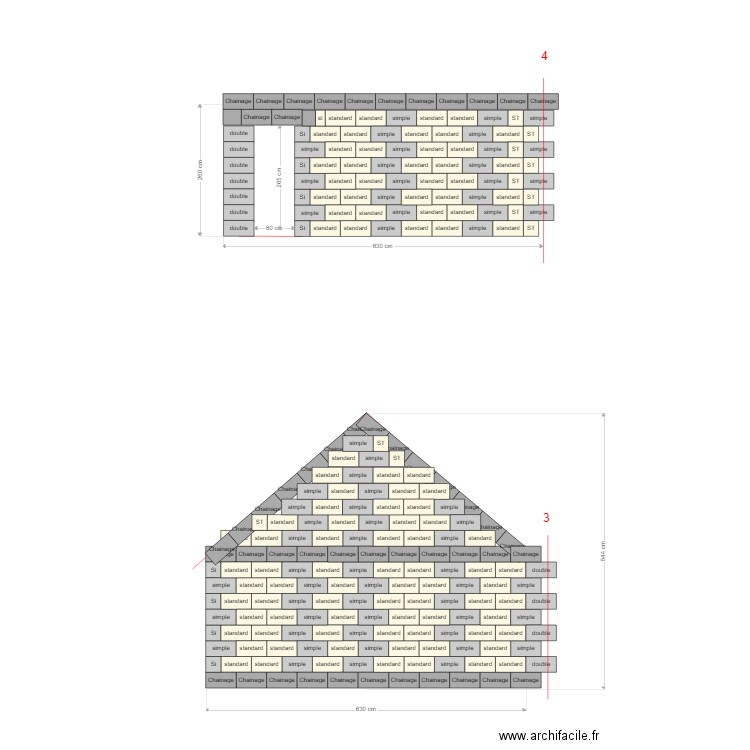 Calepinage bloc byosys inter. Plan de 0 pièce et 0 m2