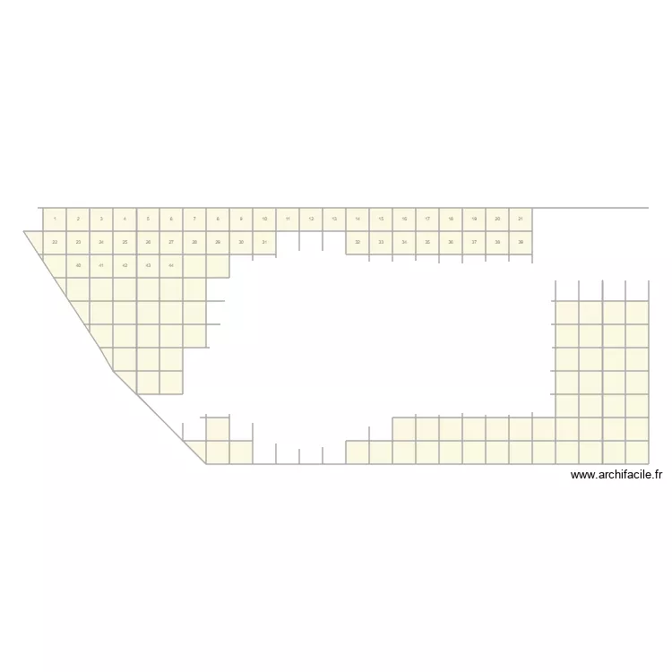 dalles piscine. Plan de 