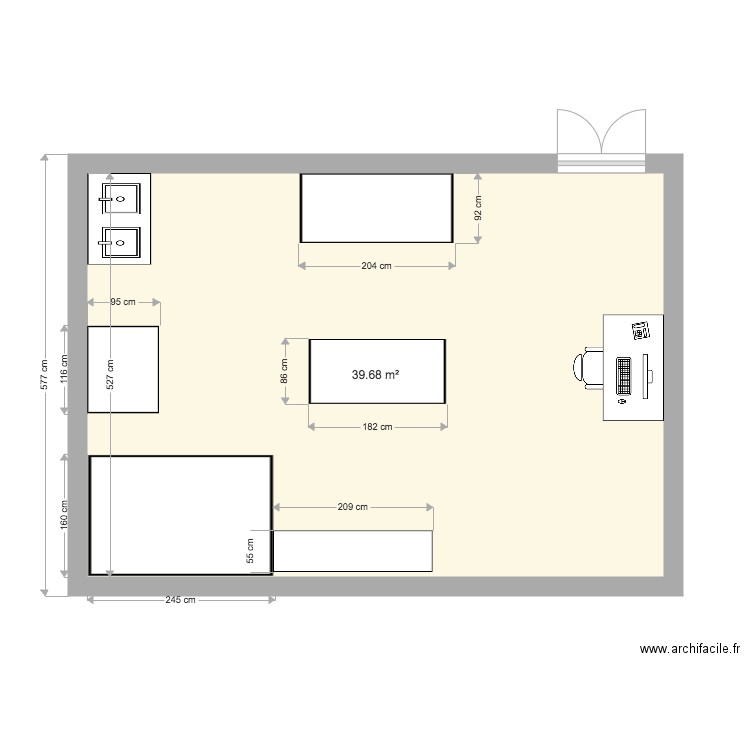 fournil 40m2. Plan de 0 pièce et 0 m2