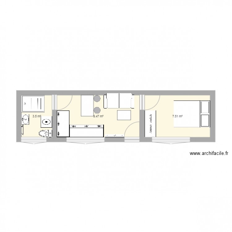 Plan petit appartement nouveau plan. Plan de 0 pièce et 0 m2