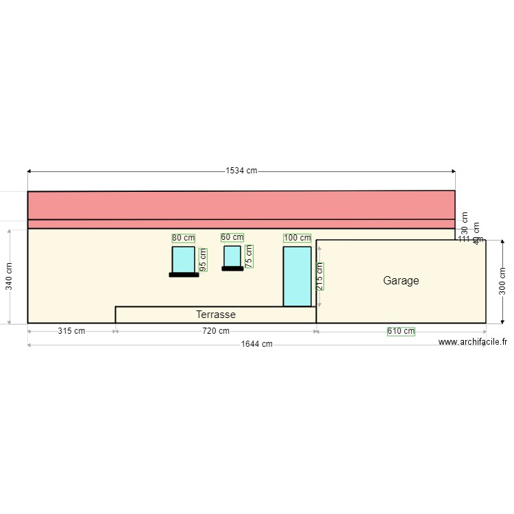 plan facade nord 2. Plan de 0 pièce et 0 m2