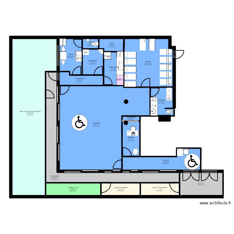 92C35JM Projet V3 Jordan rectif CRECHE 1. Plan de 0 pièce et 0 m2