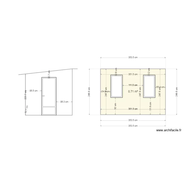 facade de abri . Plan de 