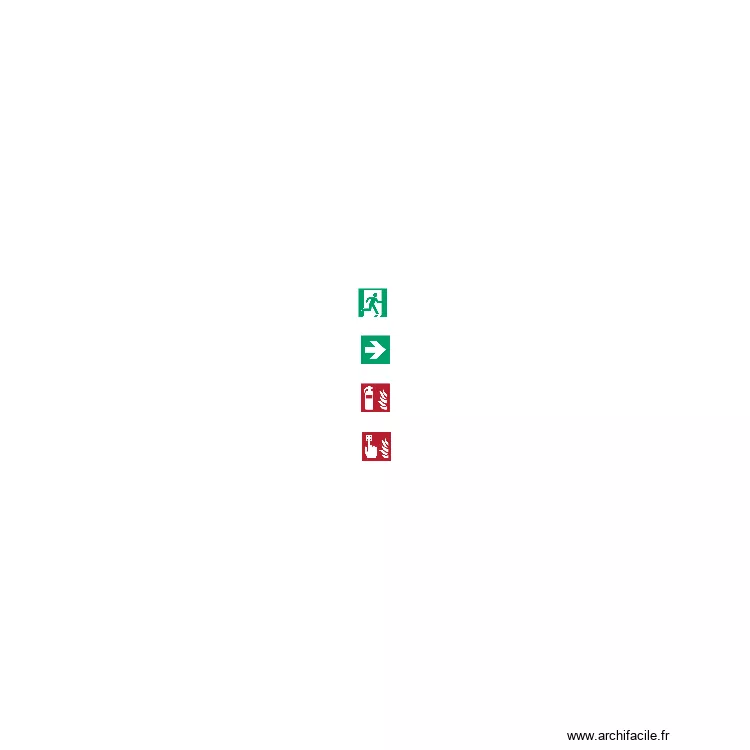 Objets sécurité légende. Plan de Objets sécurité légende. Plan de