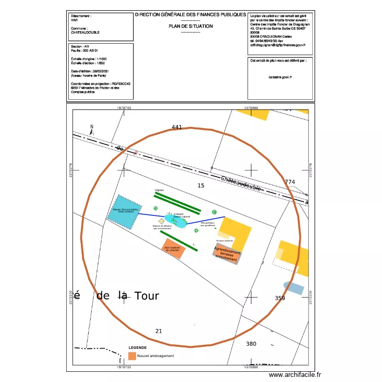 Plan de masse. Plan de 