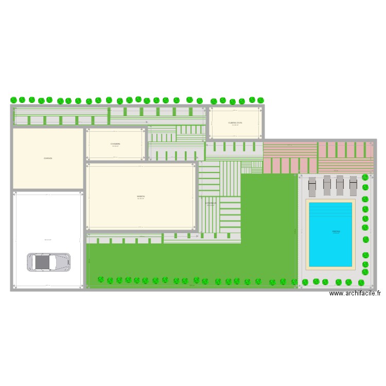 plan ext piscine en bas . Plan de 0 pièce et 0 m2