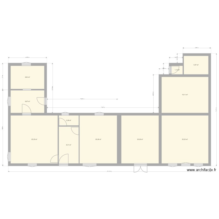 Benoît le hommet. Plan de 17 pièces et 292 m2