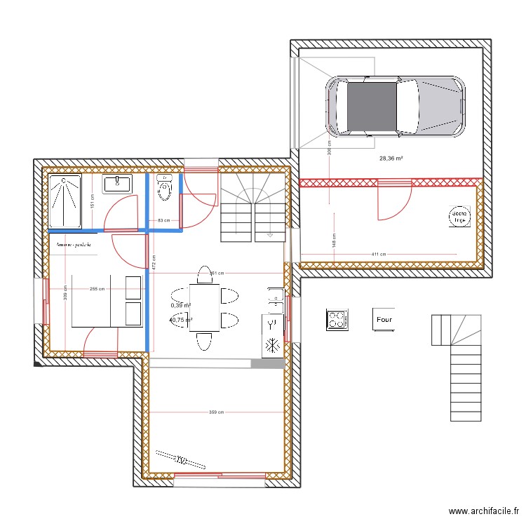 De montbell 26 09 23 . Plan de 3 pièces et 115 m2