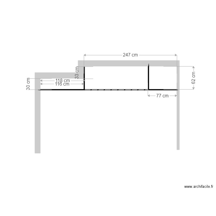 placard chambre alistair vue de haut. Plan de 0 pièce et 0 m2