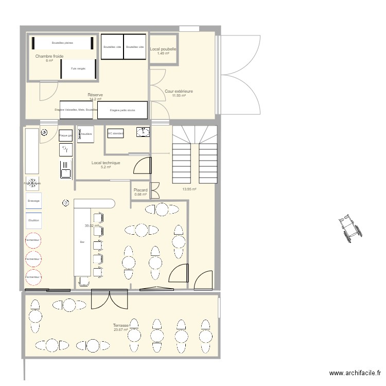 Micro Bar Gosset 2. Plan de 0 pièce et 0 m2